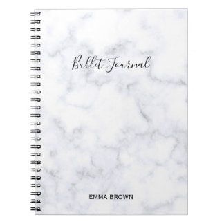 Bullet Journal with elegant & modern marble print