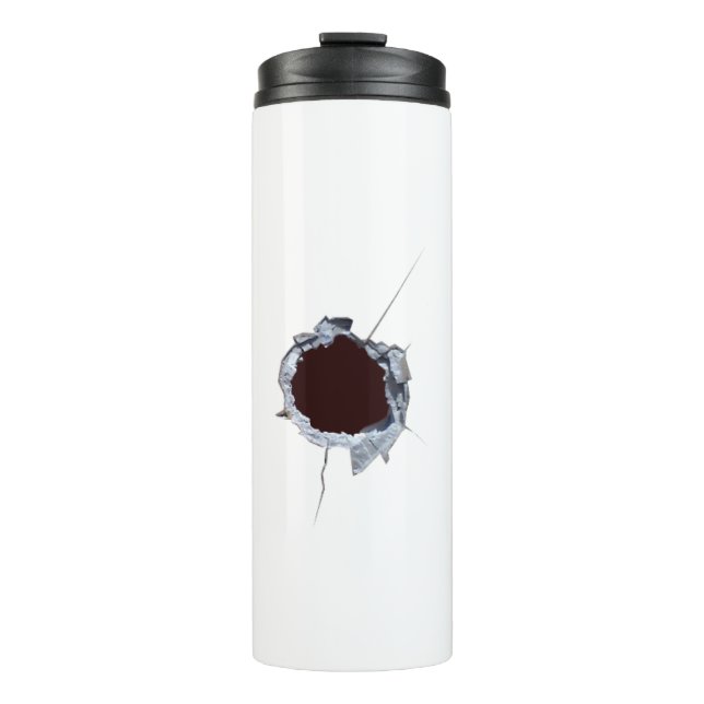 Bullet Shot Hole Thermal Tumbler (Front)