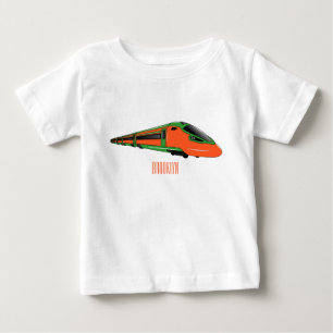 Bullet train cartoon illustration baby T-Shirt