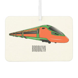 Bullet train cartoon illustration car air freshener