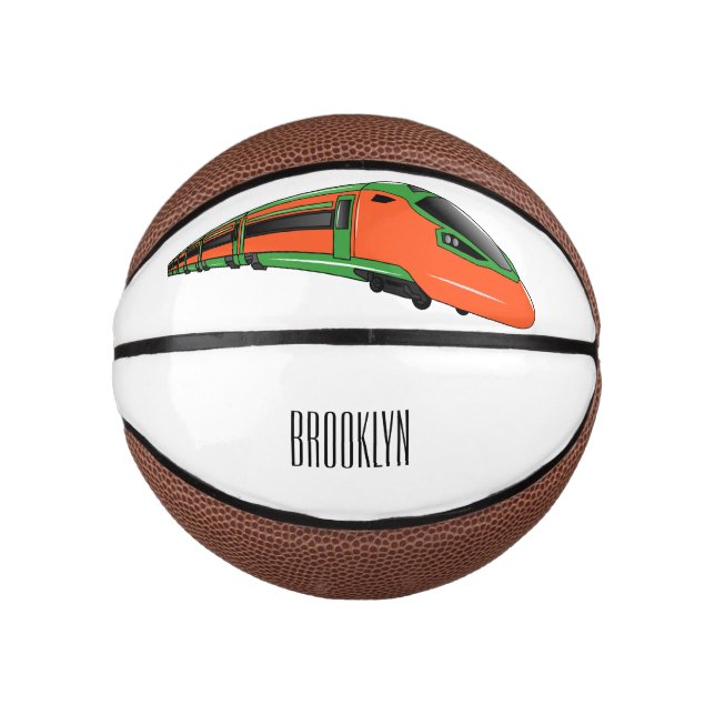 Bullet train cartoon illustration mini basketball (Front)