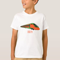 Bullet train cartoon illustration