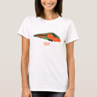 Bullet train cartoon illustration