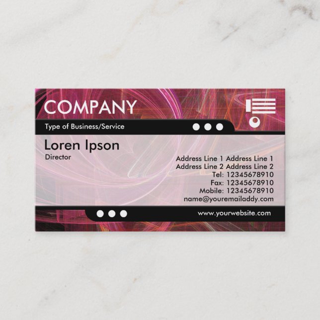 Bullet Train - Fractal Flame 02 Business Card (Front)