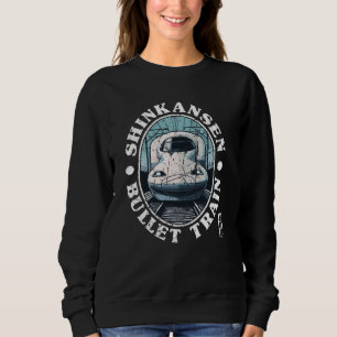 Bullet Train Japan Shinkansen Japanese Kanji Train Sweatshirt