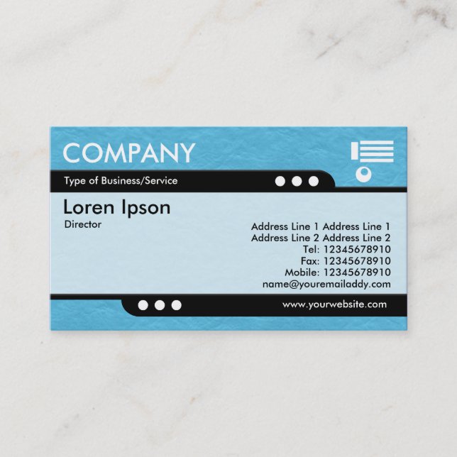 Bullet Train - Light Blue Crinkled Paper Texture Business Card (Front)
