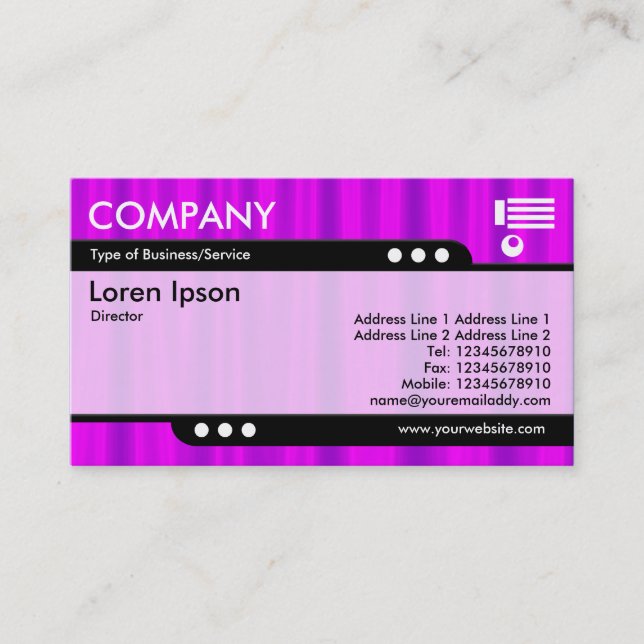 Bullet Train - Purple Satin Business Card (Front)