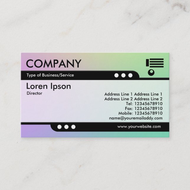Bullet Train - Soft Gradients Business Card (Front)