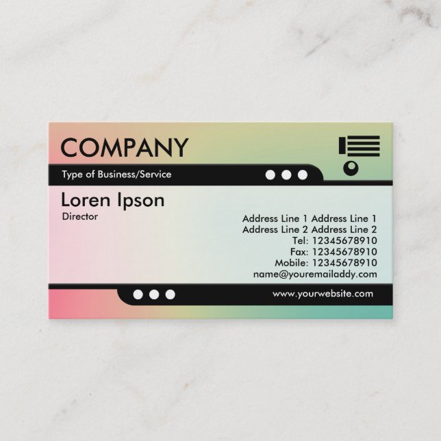 Bullet Train - Soft Gradients Business Card (Front)