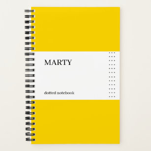 Bullet Yellow Notebook with Monogram