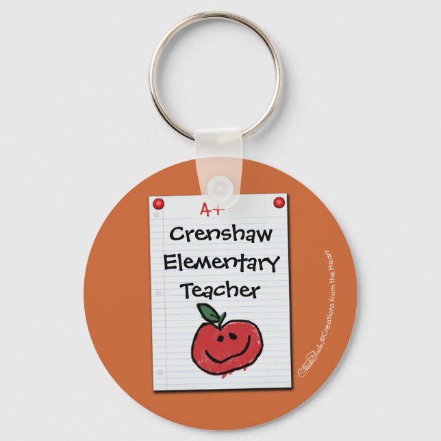 Bulletin Board Note for Elementary Teacher Key Ring (Front)