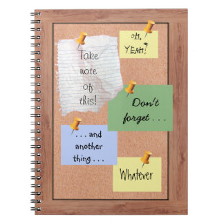 Bulletin Board with Customisable Memos Notebook