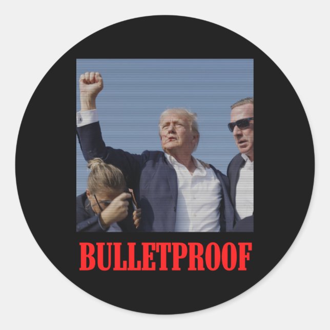 Bulletproof Ination Attempt V2  Classic Round Sticker (Front)