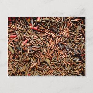 Bullets, ammunition postcard