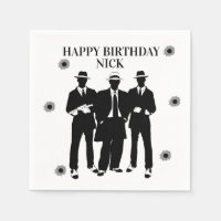 Bullets and Gangsters Party Napkins