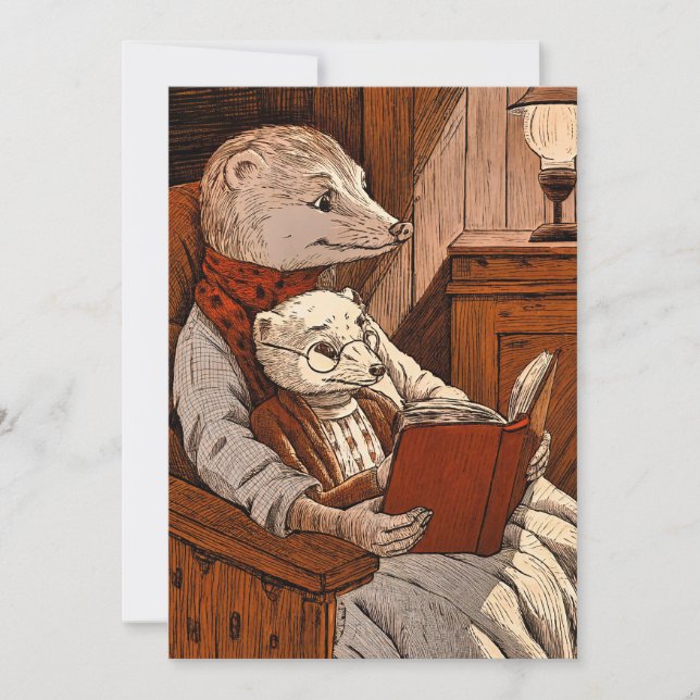 Bullets reading a book thank you card (Front)