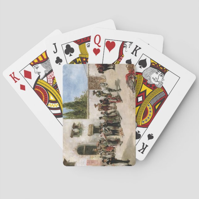 Bullfighters preparing for the Fight (oil on panel Playing Cards (Back)