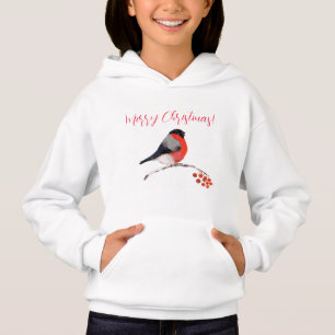 Bullfinch and red berries, Merry christmas T-Shirt