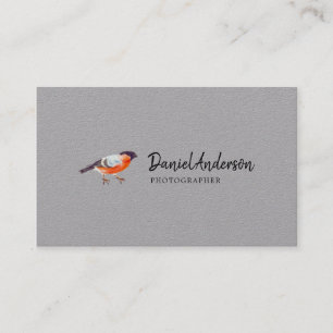 Bullfinch Bird Photographer Business Card
