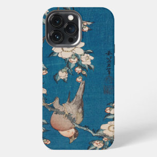 Bullfinch on a Weeping Cherry Branch by Hokusai iPhone 13 Pro Max Case