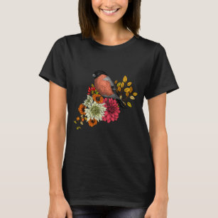 Bullfinch on autumn bouquet T-Shirt