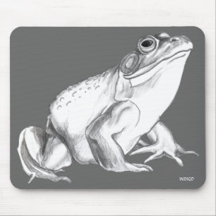 Bullfrog Art Mousepad Frog Art Gifts Decor