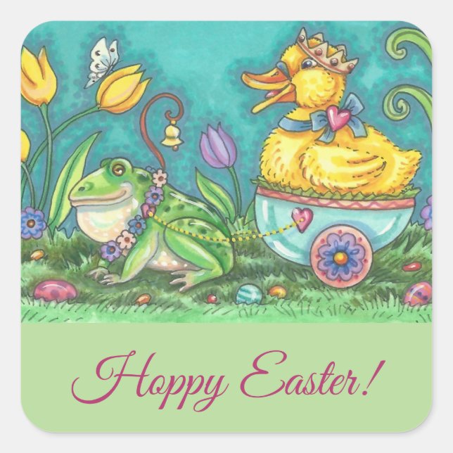 BULLFROG & DUCK, EASTER EGG, CUTE STICKERS Sheet (Front)