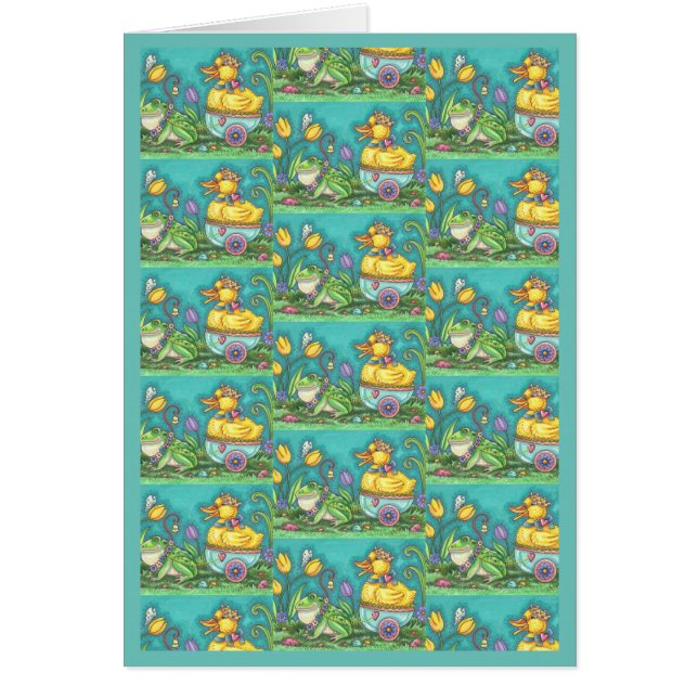 BULLFROG & DUCK PRINCE EASTER GREETING CARD Verse (Front)