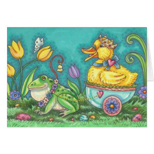 BULLFROG & DUCK PRINCE EASTER GREETING CARD Verse