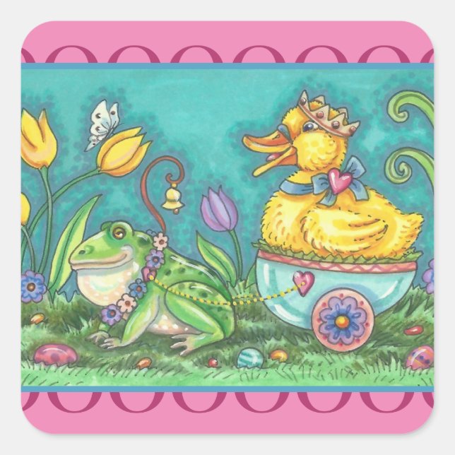 BULLFROG & DUCK PRINCE EASTER STICKERS Sheet (Front)