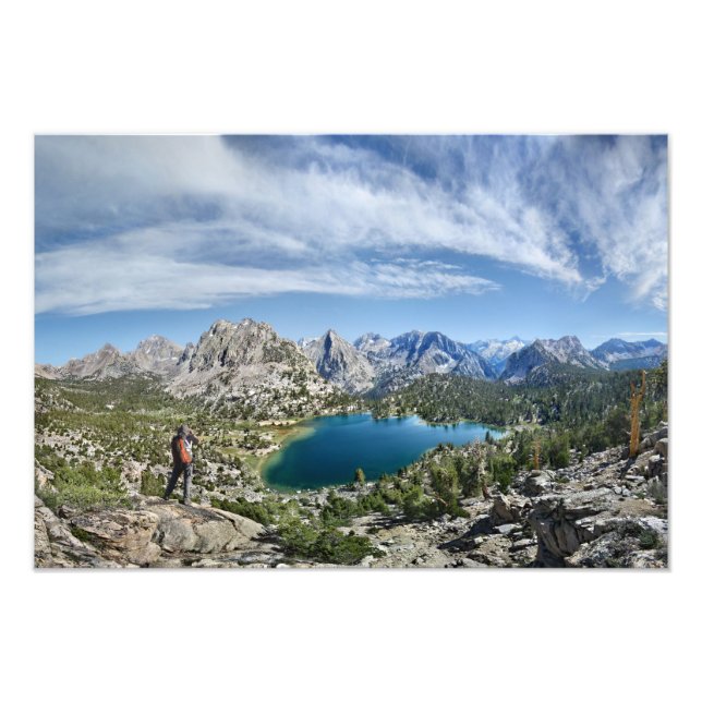 Bullfrog Lake and Kearsarge Pass - Sierra Photo Print (Front)