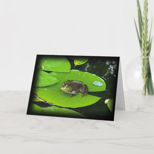 Bullfrog on Lilypads Card (Front)
