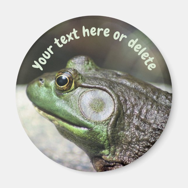 Bullfrog Thoughts Nature Personalized Magnet (Front)