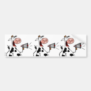 bullhorn cow scrapbook sticker
