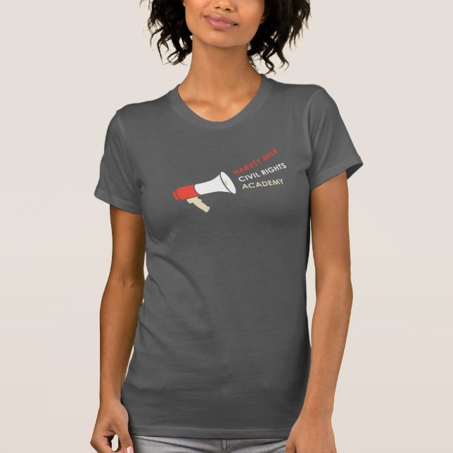 Bullhorn on adult slim fit grey T-Shirt (Front)