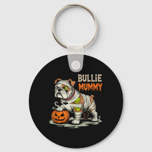 Bullie Mummy Halloween Bulldog Key Ring