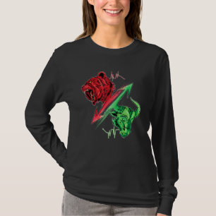 Bullish Bearish Bull Vs Bear Stock Market Investor T-Shirt