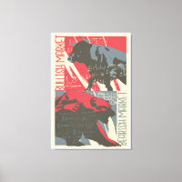 Bullish Bearish Stock Market Canvas Wall Art