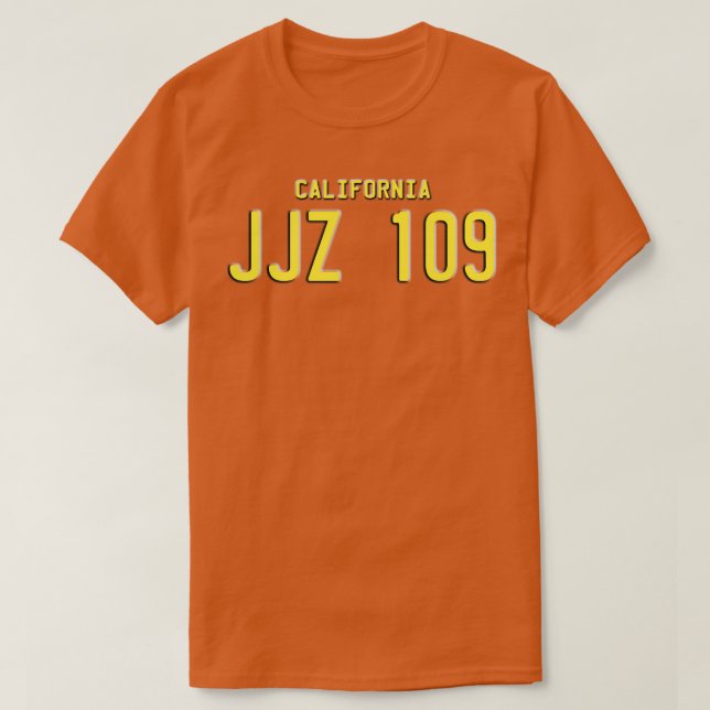 Bullitt with Steve Mc1968 Mustang License Plates T-Shirt (Design Front)