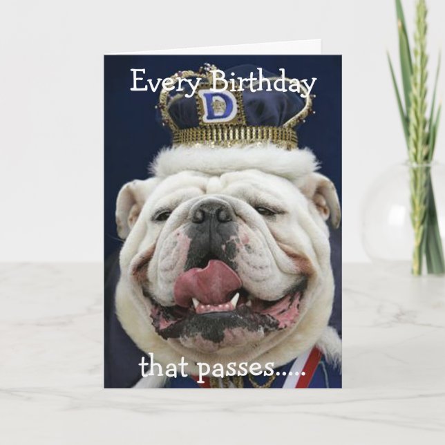 Bullldog Birthday card (Front)