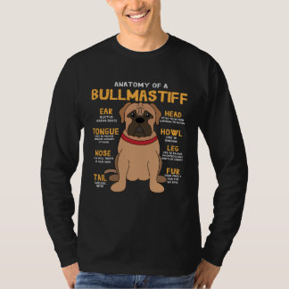 Bullmastiff Anatomy  Dog Mum Dad Cute T-Shirt