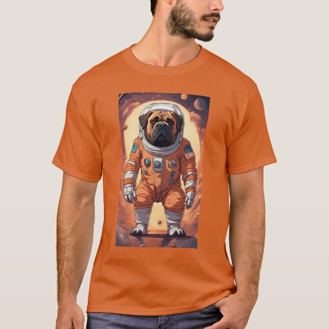 Bullmastiff Astronaut T-Shirt (Front)