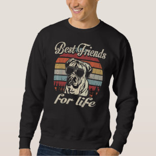 Bullmastiff Best Friends For Life  Vintage Retro Sweatshirt