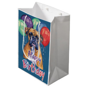 Bullmastiff Birthday Medium Gift Bag