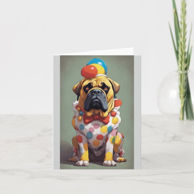Bullmastiff blank greeting card (Front)