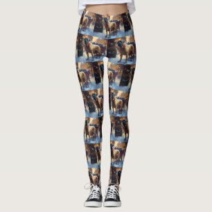 Bullmastiff Christmas Festive Season Leggings