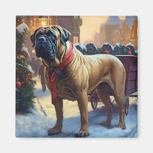 Bullmastiff Christmas Festive Season Magnet