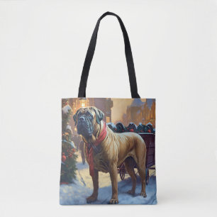 Bullmastiff Christmas Festive Season Tote Bag