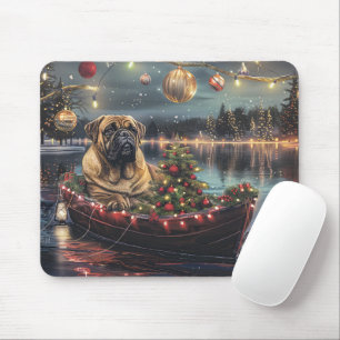 Bullmastiff Christmas Festive Voyage Mouse Pad