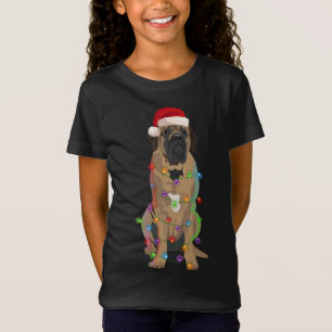 Bullmastiff Christmas Lights Xmas Dog Lover T-Shirt